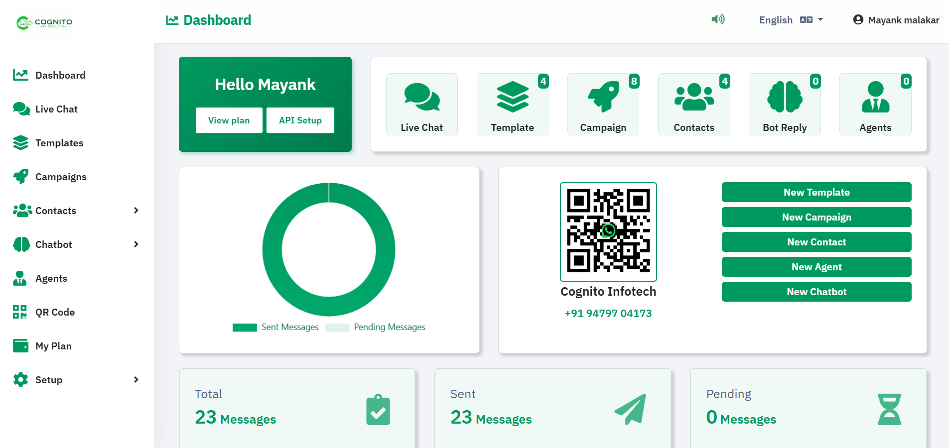 WhatsApp Panel screenshot 1